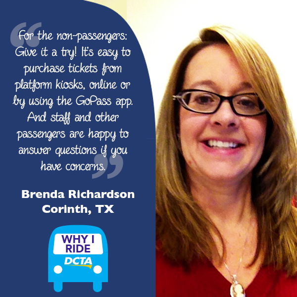 Why I Ride DCTA – Brenda Richardson
