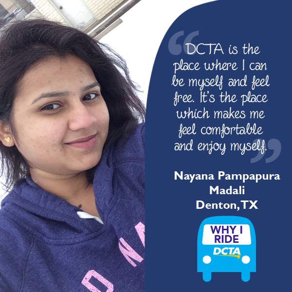 Why I Ride DCTA – Nayana Pampapura Madali