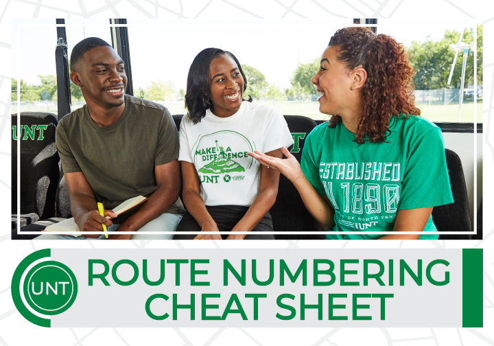 Your UNT Campus Shuttle Route Numbering Cheat Sheet Guide