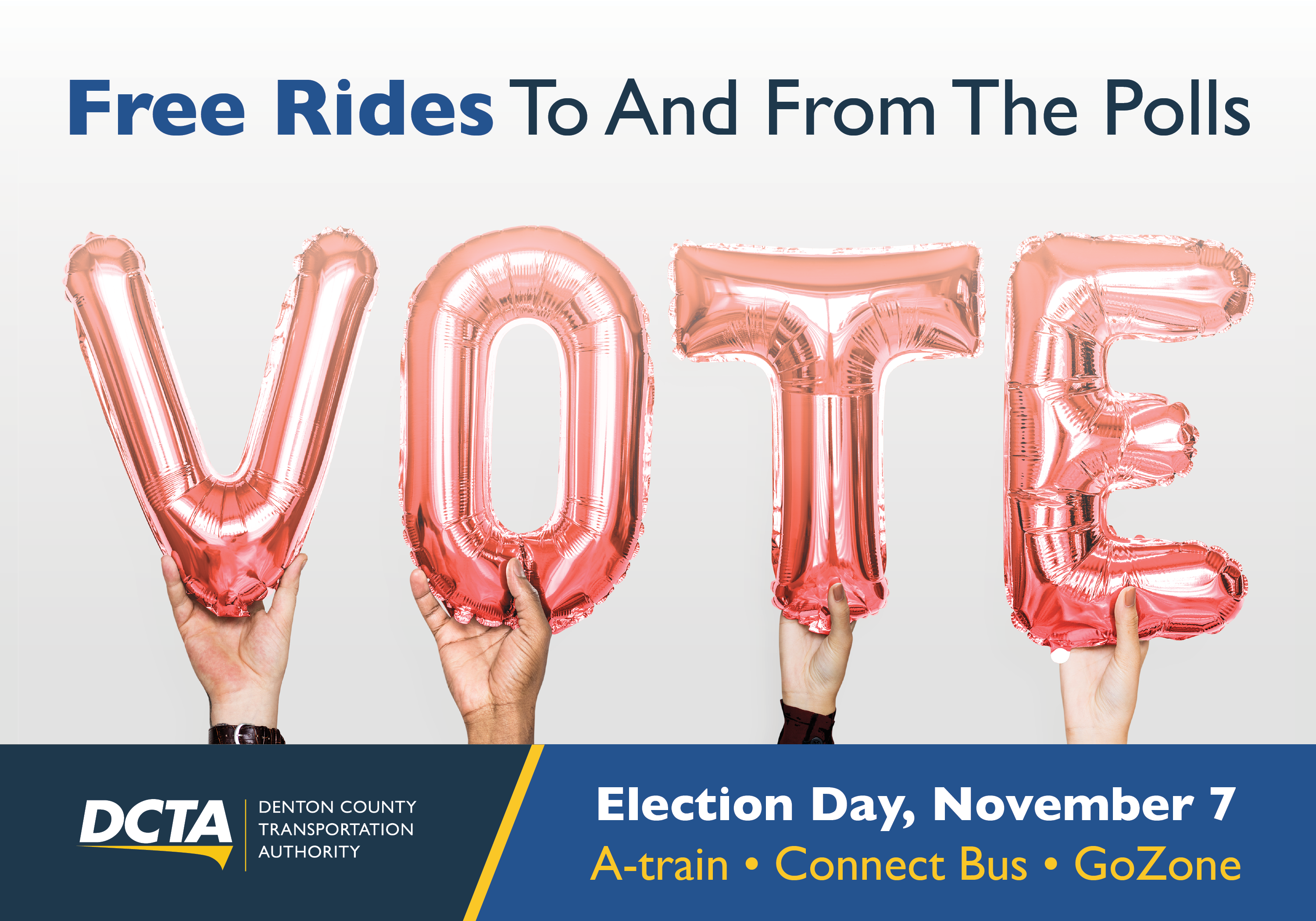 Ride DCTA to the Polls for Free on Election Day